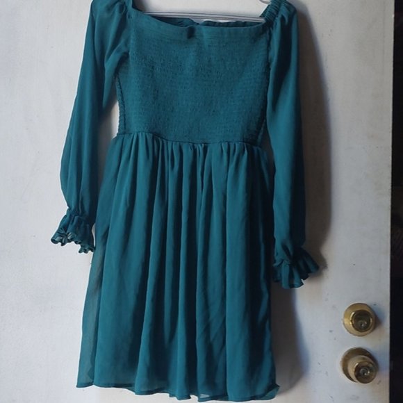 XHILARATION GREEN DRESS 👗 - Picture 4 of 5